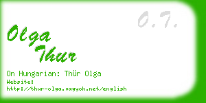 olga thur business card